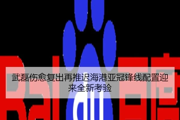 武磊伤愈复出再推迟海港亚冠锋线配置迎来全新考验